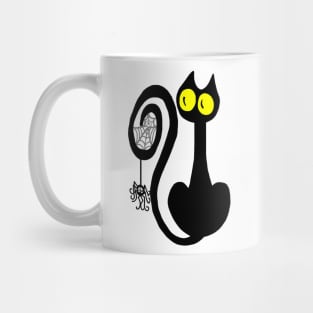 Black Cat and Spider Mug